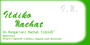 ildiko machat business card